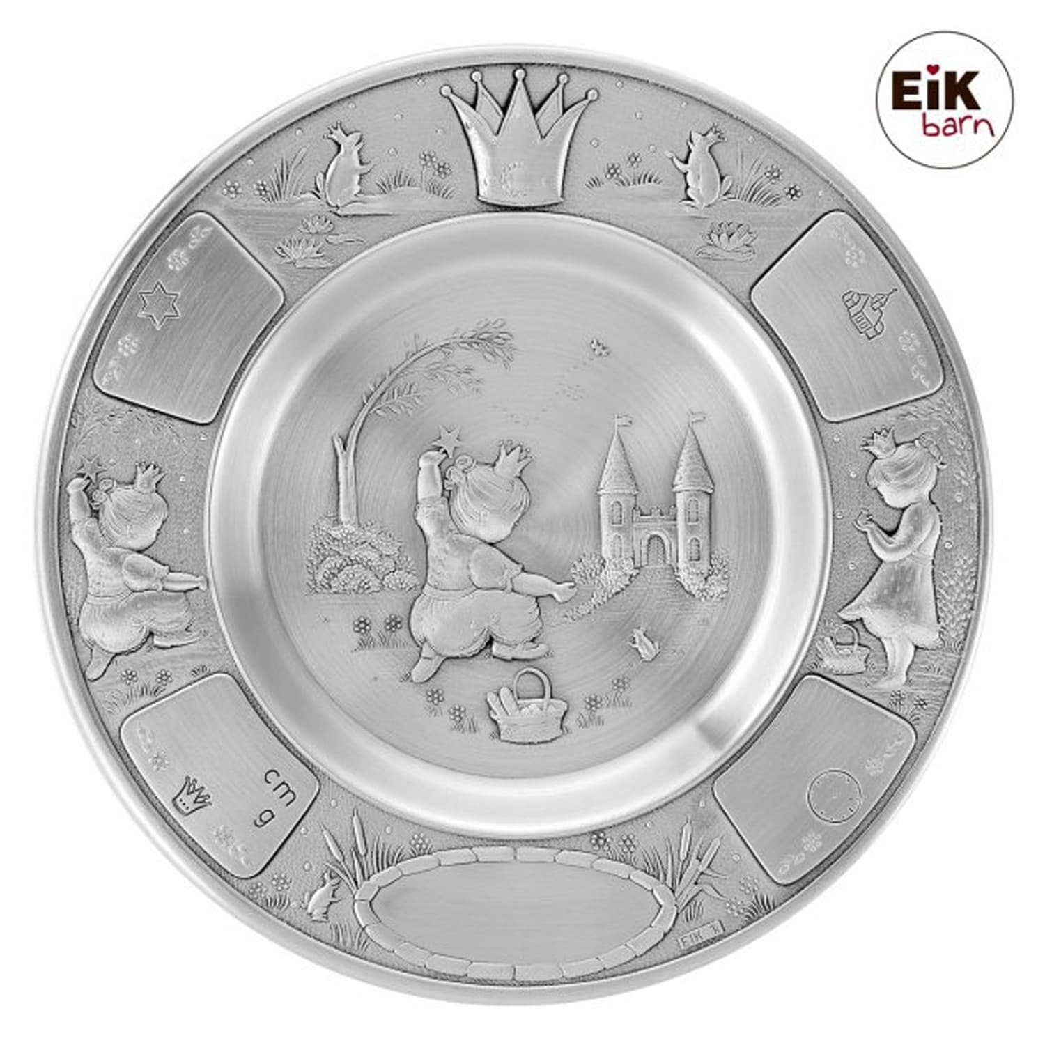 Nordahl Andersen Tin dåbstallerken Prinsesse - Dåbstallerken med gravering