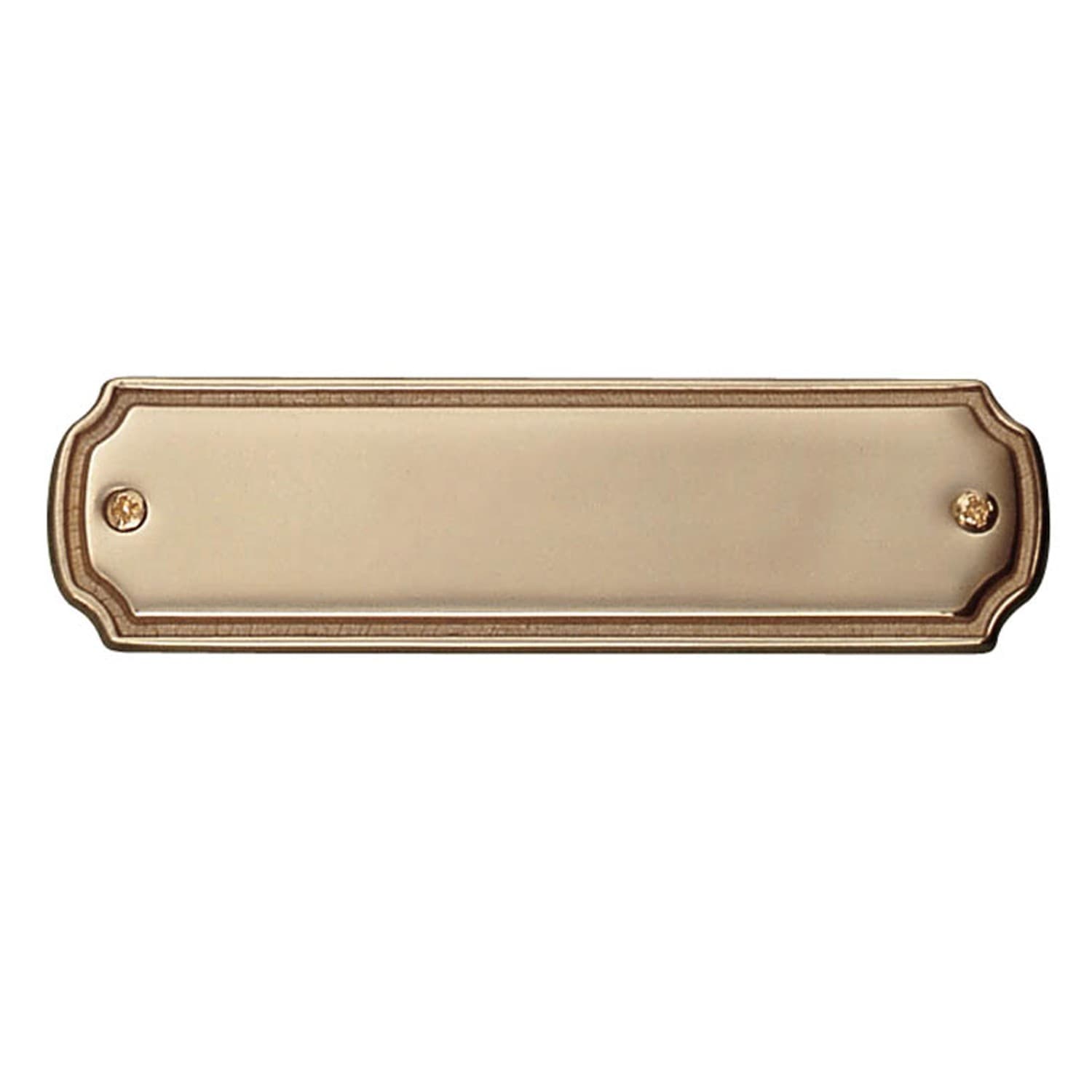 Dørskilt messing med kant 40 x 150 mm - Messingskilte med gravering