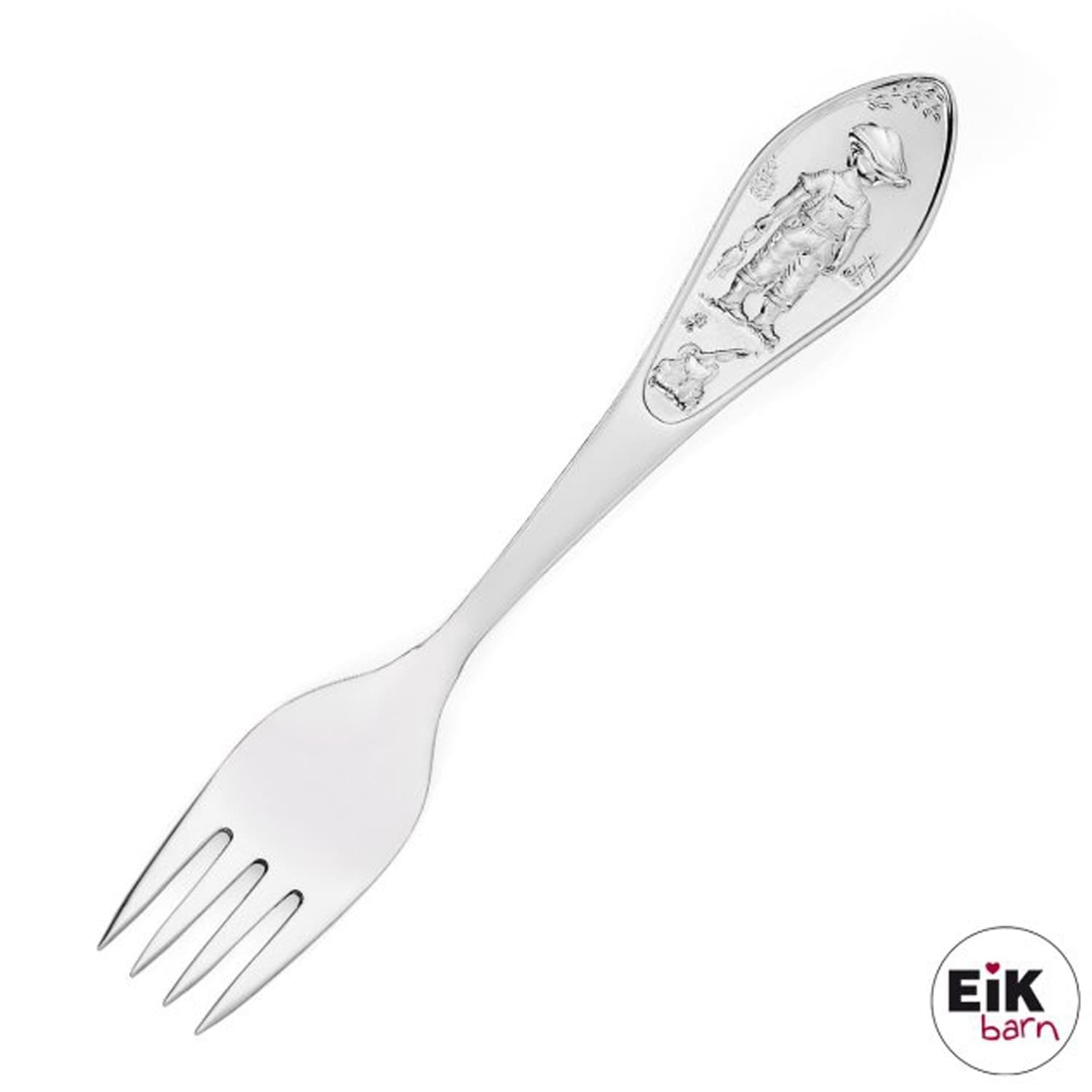 Nordahl Andersen Gaffel sølv Hans - Børnebestik med gravering