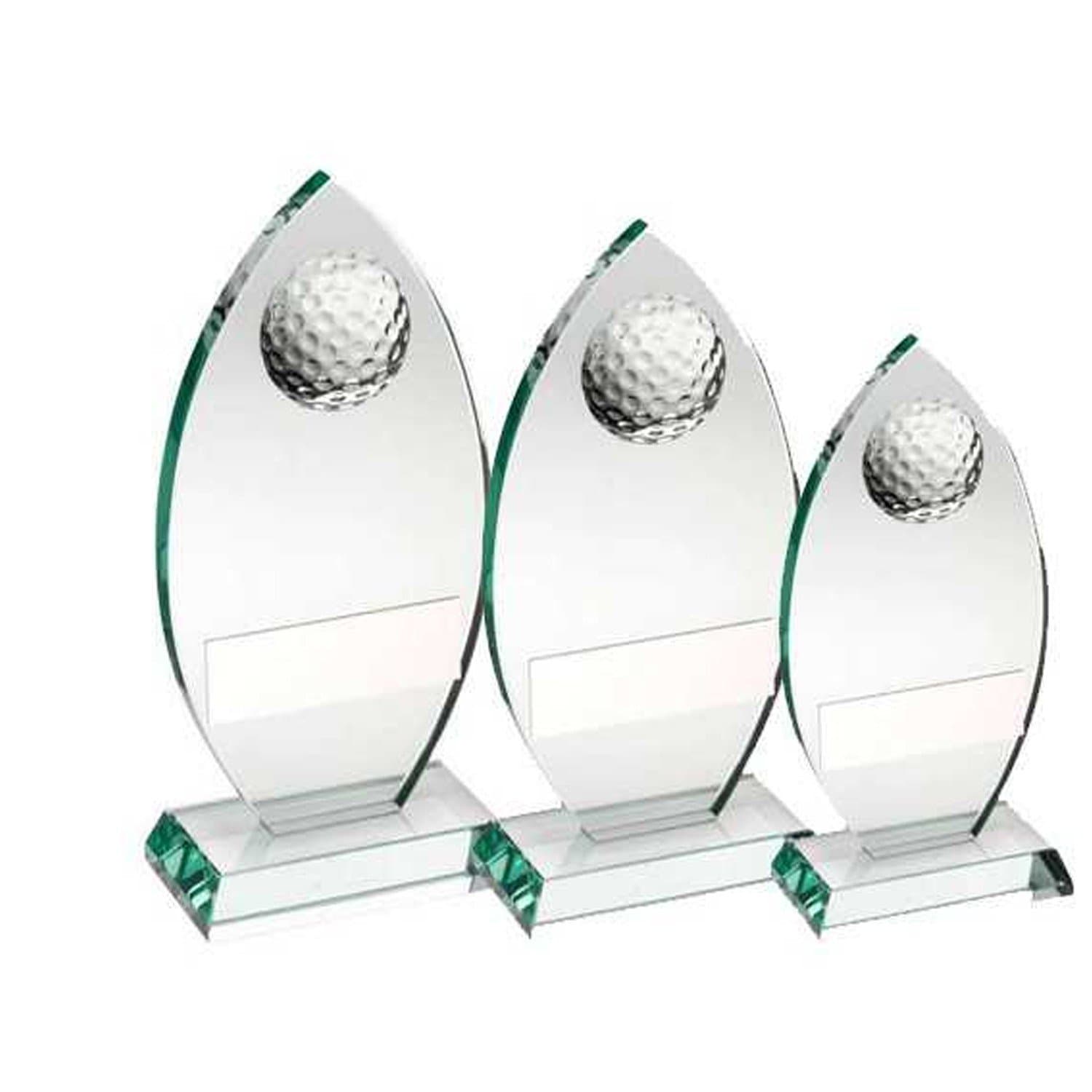 Golf statuette glas - Statuetter med gravering