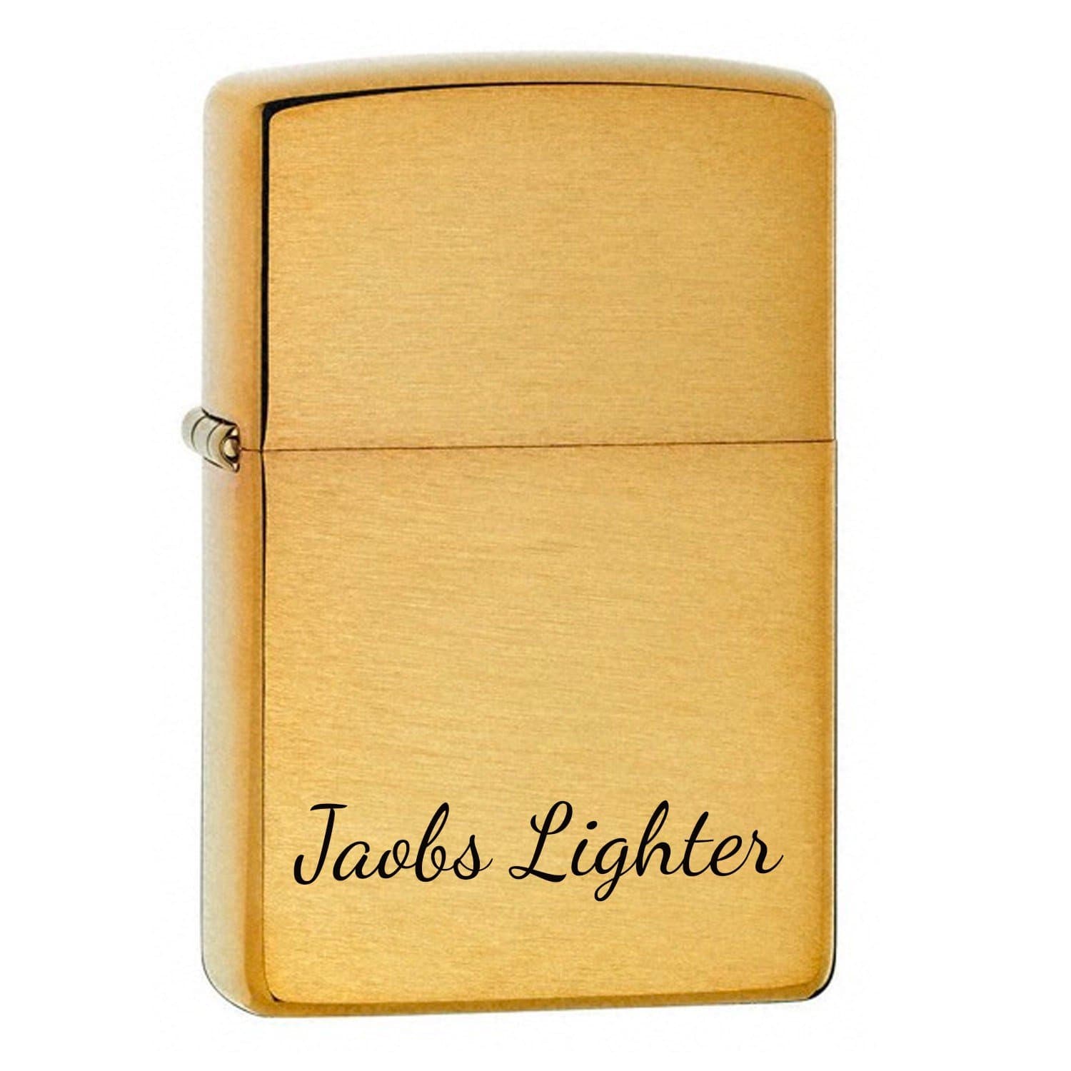 Zippo Lighter Brushed Brass - Zippo med gravering