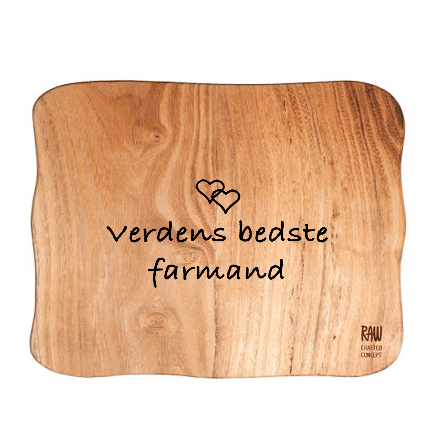 RAW Teak skærebræt 40 x 30 x 2 cm - Personlige gaver til ham med gravering