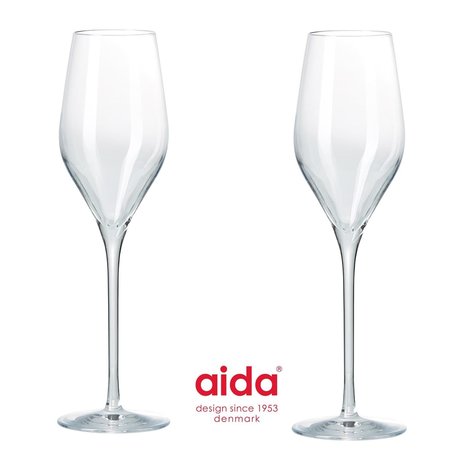 Aida Passion Connoisseur champagneglas 2 stk - Champagneglas med gravering