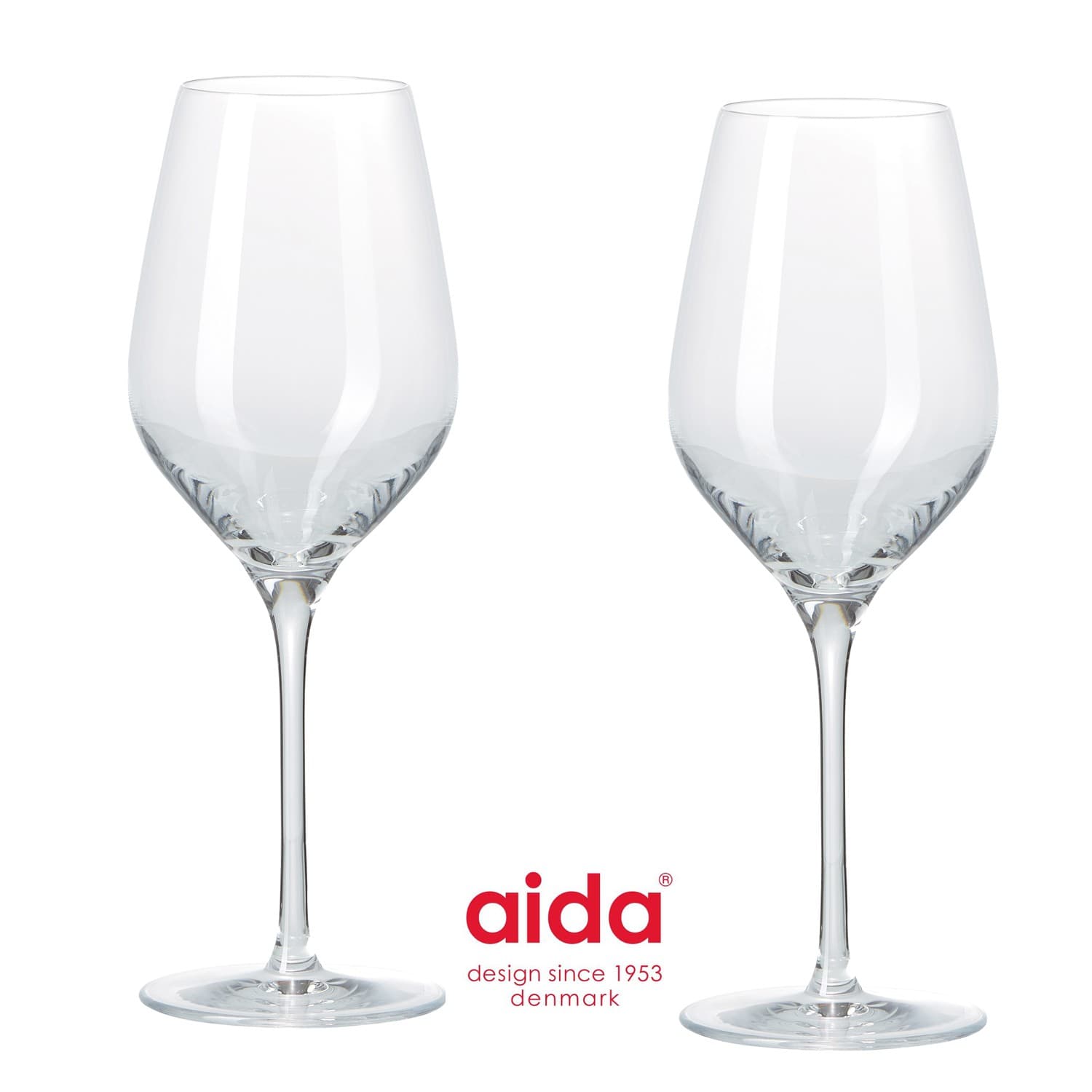 Aida Passion Connoisseur hvidvinsglas 2 stk - Vinglas med gravering