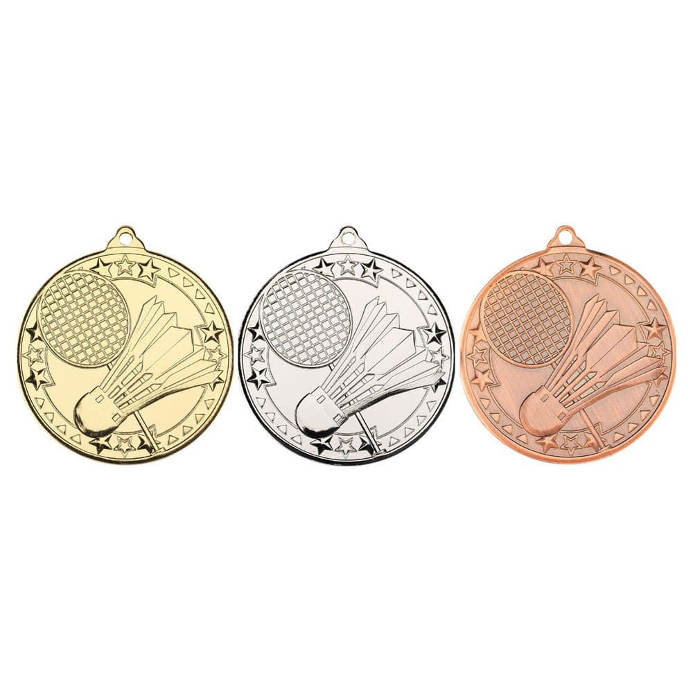 Medalje Badminton 50 mm inkl. medaljebånd - Medaljer med gravering