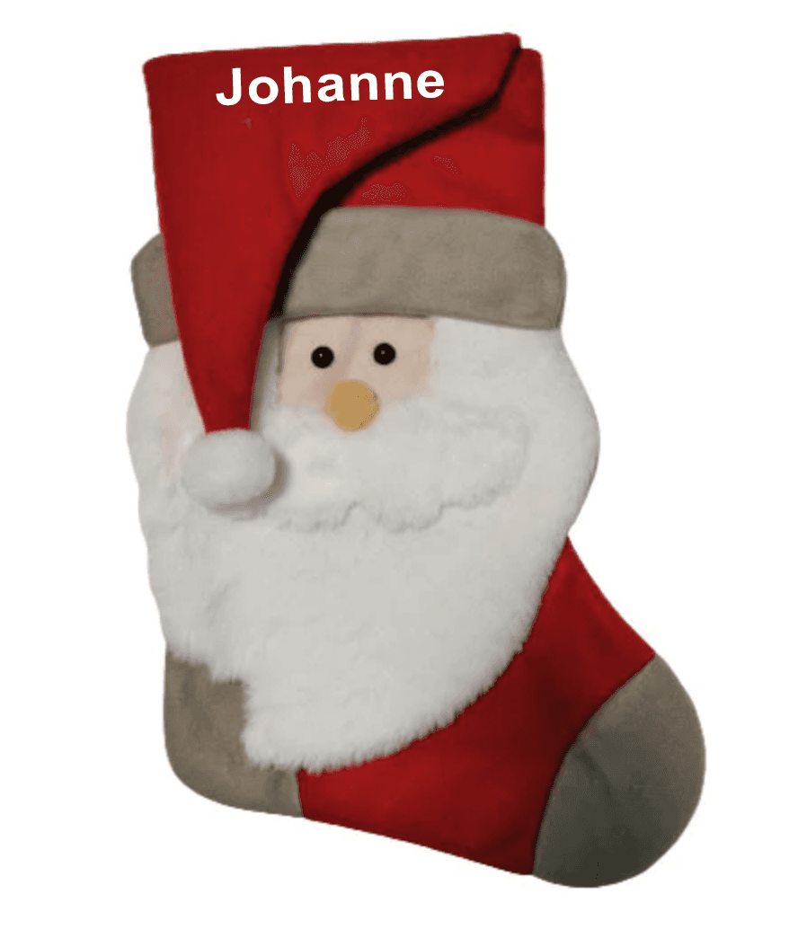 Julesok Julemand med navn - Julesokker med gravering