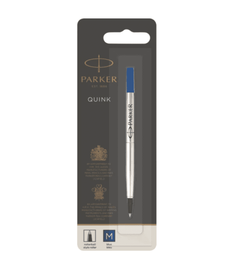 Parker Rollerball Refill Blå Medium - Parker med gravering