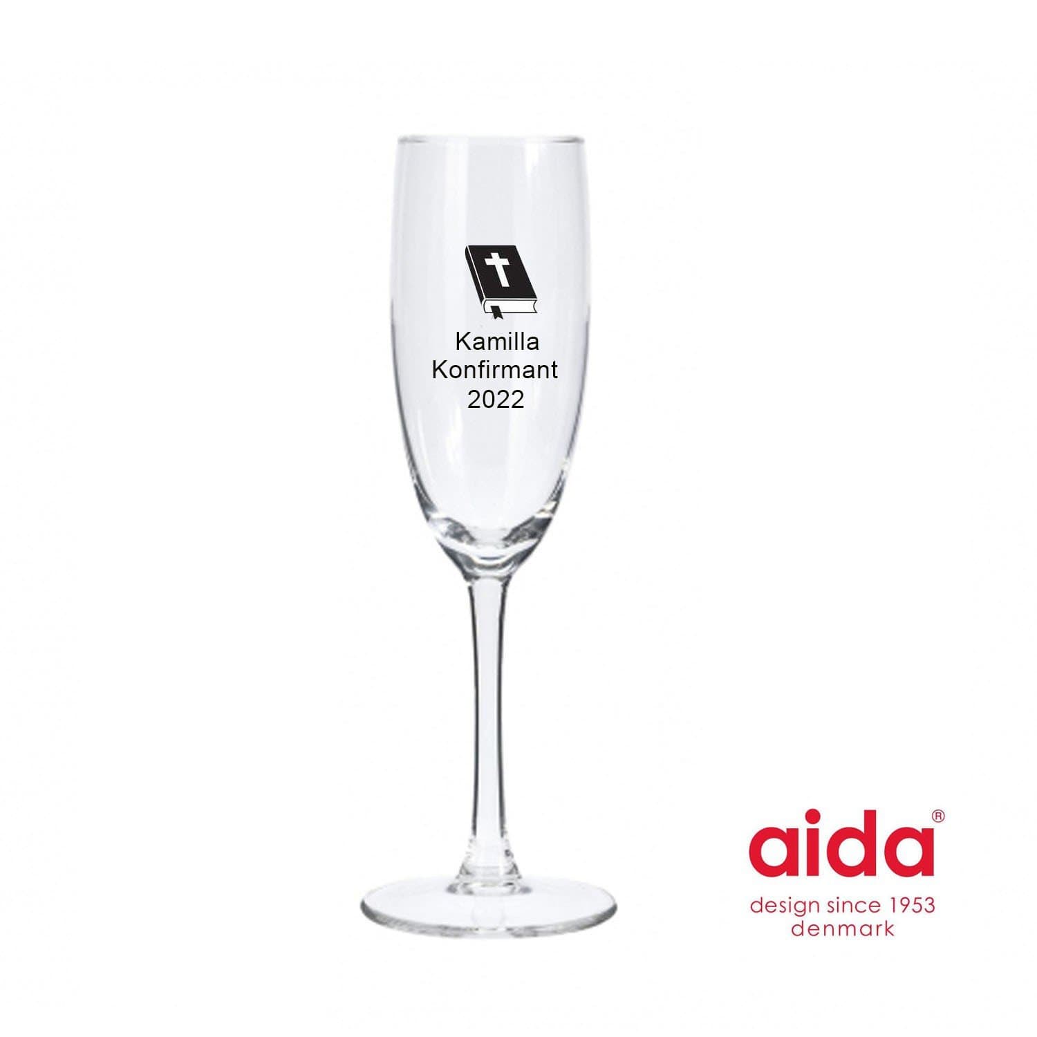 Champagneglas Konfirmand - Champagneglas med gravering