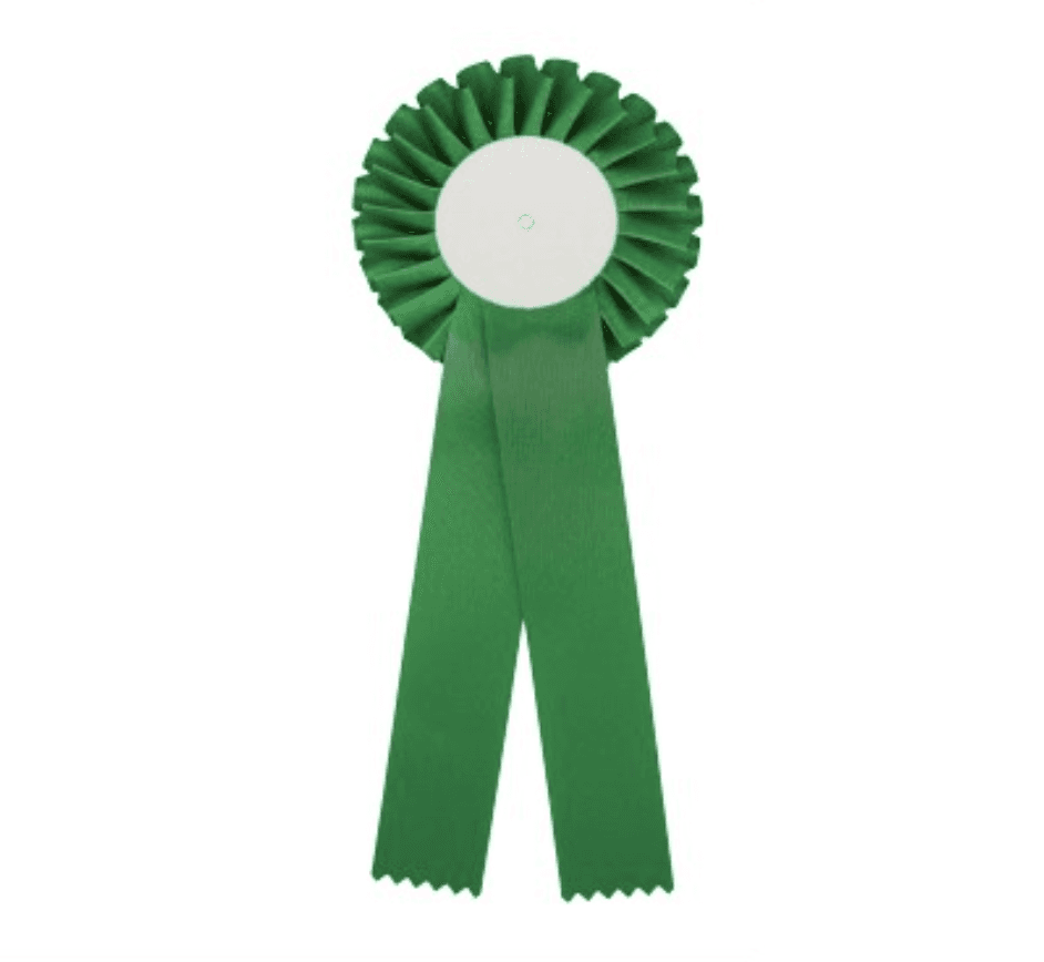Rosette i grøn - Rosetter med gravering