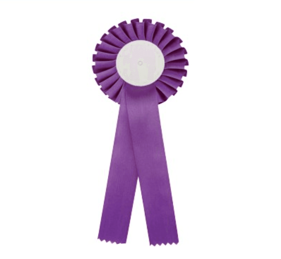 Rosette i lilla - Rosetter med gravering