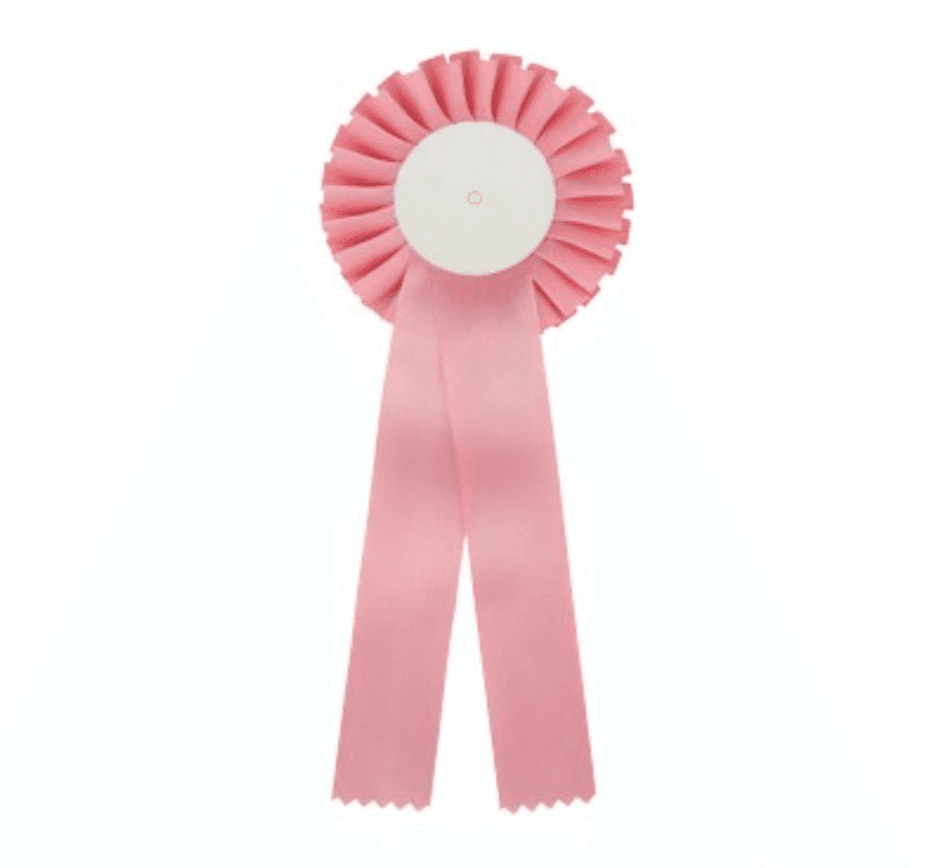 Rosette i lyserød - Rosetter med gravering