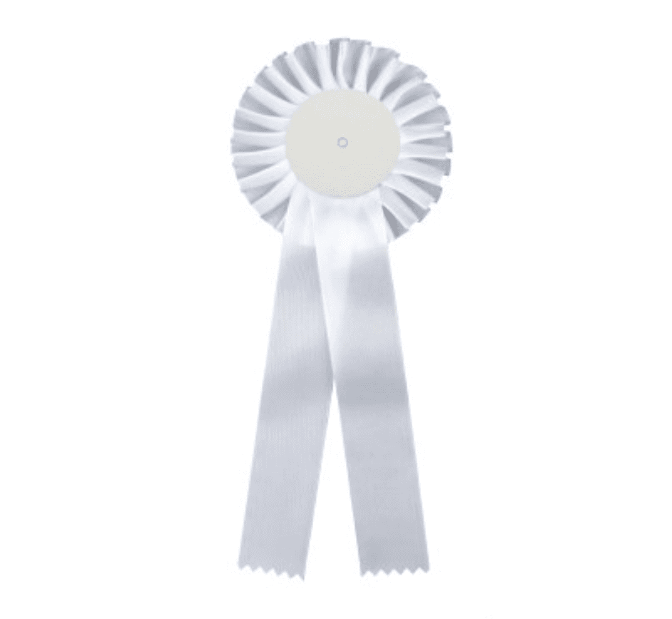 Rosette i hvid - Rosetter med gravering