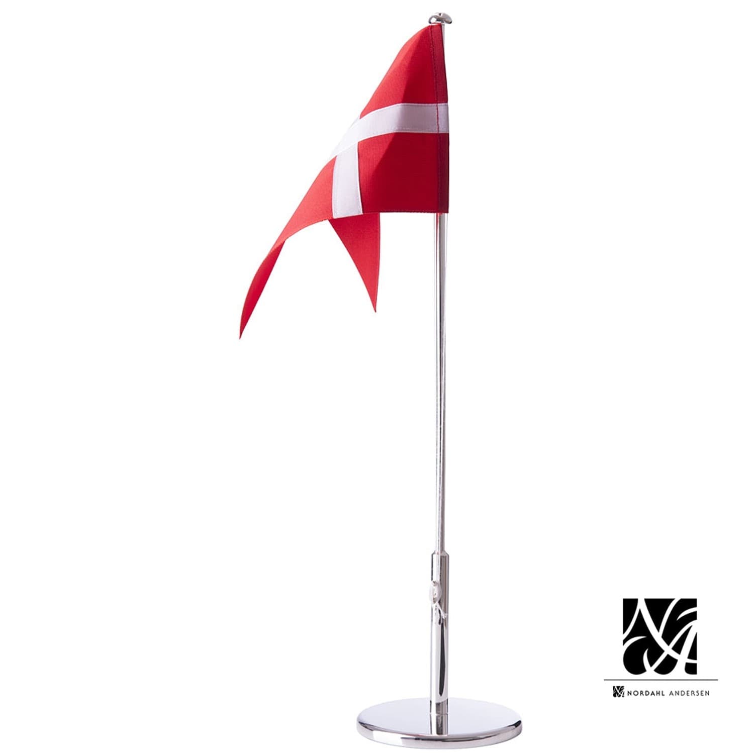 Nordahl Andersen Bordflag 40 cm krom - Bordflag med gravering