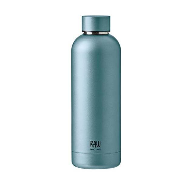 RAW TO GO Termoflaske med navn/tekst, 0,5 L, Matte Light Blue - Personlige gaver til ham med gravering