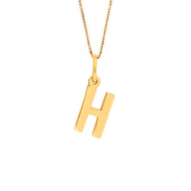 Nordahl Andersen 14 kt bogstav H - Smykker med bogstaver med gravering