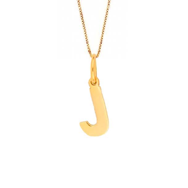 Nordahl Andersen 14 kt bogstav J - Smykker med bogstaver med gravering