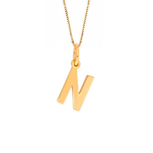 Nordahl Andersen 14 kt bogstav N - Smykker med bogstaver med gravering