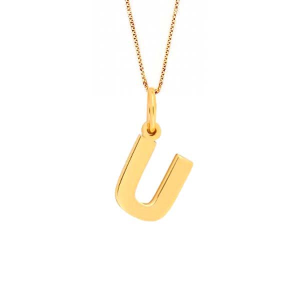 Nordahl Andersen 14 kt bogstav U - Smykker med bogstaver med gravering