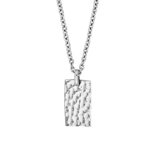 Son of Noa Dogtags med hamret overflade stål inkl. kæde - Personlige gaver til ham med gravering