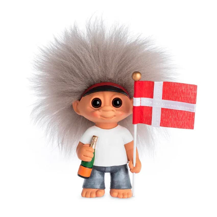 Lykketrold - dreng student rød hat - Lykketrold - Gjøl trold med gravering
