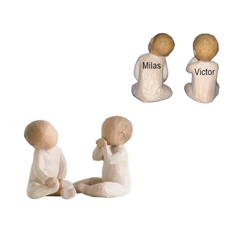 Willow Tree  Two Babies - Personlige gaver til ham med gravering