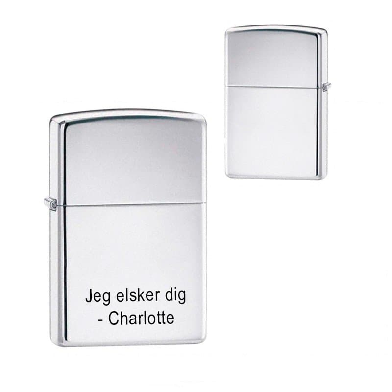 Zippo Lighter Black Ice - Zippo med gravering