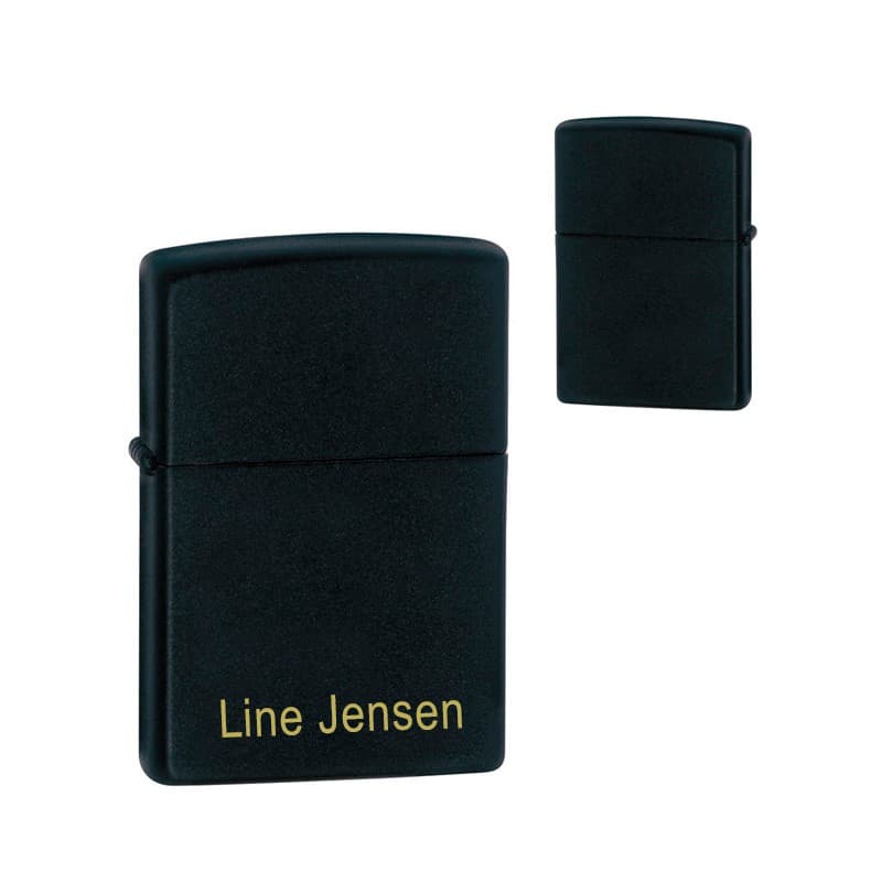 Zippo Ligther Black Matte - Zippo med gravering