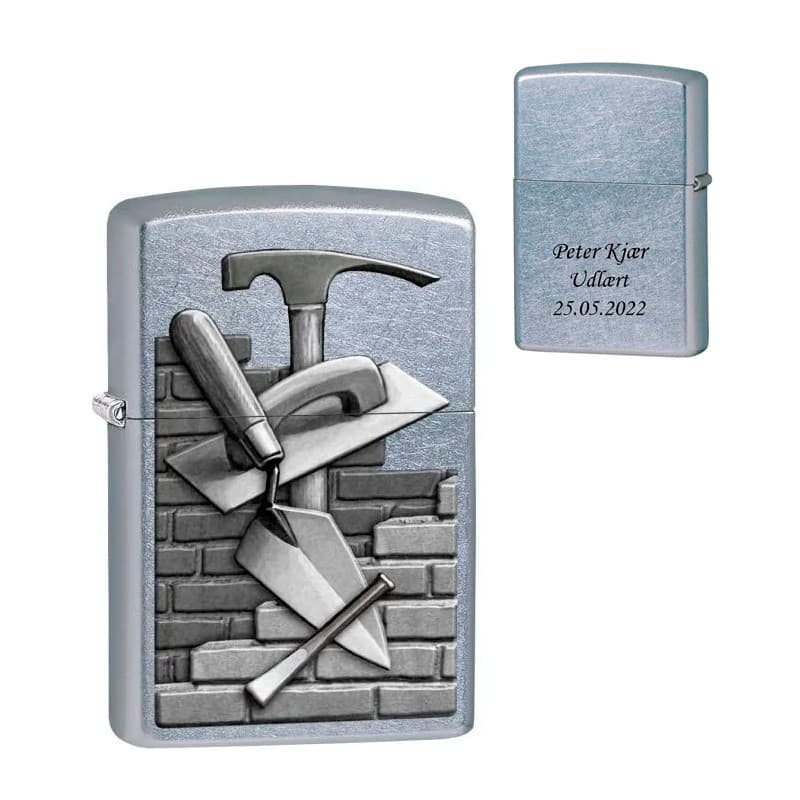 Zippo Lighter Murer - Gave til murer med gravering