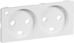 FUGA® Afd�kning for stikkontakt 2 M, med LED lampe modul,2-pol med jord, hvid
