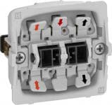 LK FUGA® Afbryder 1 polet m/LED lampe, 2 sl�jfeklemmer 16A - uden afd�kning