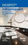 Diospot Flat - S�t med 3xLED Indbygningsspot 3w/927 (120 lumen) og driver - B�rstet st�l