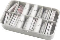 Finsikring sortiment 5x20 mm Flink, 100 mA - 6,3 A 360 stk.