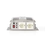 Power Inverter Modificeret sinus | Indgangssp�nding: 24 VDC | Enhedens str�mudgangsforbindelse: 2 | 230 V ~ 50 Hz | 1000 W | Peak-effekt: 2400 W | Sokkel type: F (CEE 7/3) | Batteriklemmer | Modifieret Sinuskurve | Sikring | S�lv