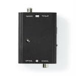 Digital Audio Converter | 1-veje | Tilslutninger indgang: 1x S/PDIF (RCA) Hun / 1x TosLink Hunstik | Tilslutninger udgang: 1x S/PDIF (RCA) Hun / 1x TosLink Hunstik | Manual | Sort