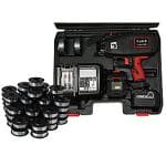 Flair bindemaskine FL-40RT/2 2x14,4V Li-ion batt., lader & 2 ruller. + 50 rl. tr�d i kuffert