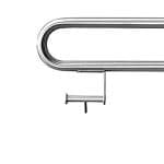 d line toiletpapirholder til foldbar toiletst�tte, med pind, rustfri st�l