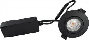 Nordtronic Low Profile ECO �87mm 6w 2700K >Ra90 (420 lumen) IP54, mat sort (Erstatter 3509)