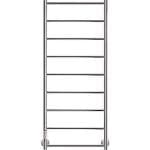 Kriss Polaris Plus el h�ndkl�devarmer 1200x500mm/regulering/timer b�rstet rustfri st�l