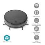 Nedis Robot St�vsuger | Tilf�ldig | Wi-Fi | Kapacitet Collection Reservoir: 0.2 l | Automatisk opladning | Diameter: 300 mm | Maksimal driftstid: 90 min | Sort | Android / IOS