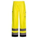 Lyngs�e regnbukser vind & vand�t, elastik i taljen, FOX6052, str. XL Hi-vis gul/sort