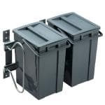 Affaldssorterings system med udtr�k, spande 2x10 liter med l�g