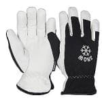 OS arbejdshandske Snow II, f�reskind, helforet, forst�rket fingerspidser. Str. 9