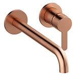 Damixa silhouet h�ndvaskarmatur til indbyg. udv. dele 250 mm tud, b�r kob (pvd)