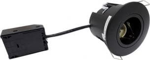 Nordtronic Uni Install G2 �87mm GU10 230v IP44, mat sort, inden- og udend�rs