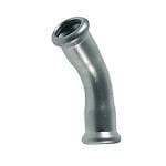 VSH XPress rustfri press b�jning 76,1 mm. 45°. muffe-muffe. M-bakke