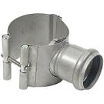 Bl�cher EuroPipe indsk�ringsmanchet 75 mm til 50 mm sideindl�b. Rustfrit st�l