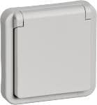 Opus® 74 Stikkontakt Med Lampe 2p+j Ip44, Lysegr�