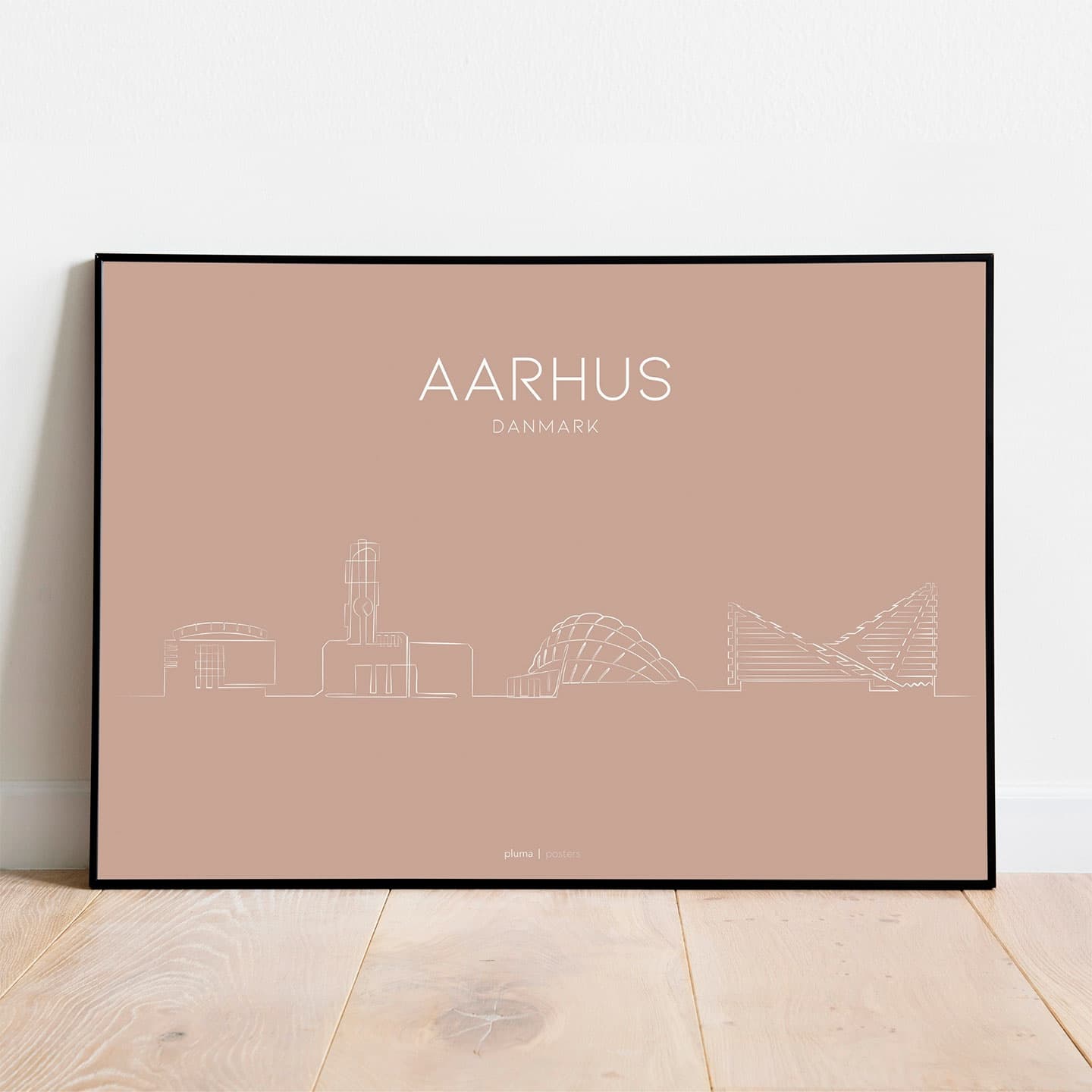 Aarhus - Peach av Pluma Posters