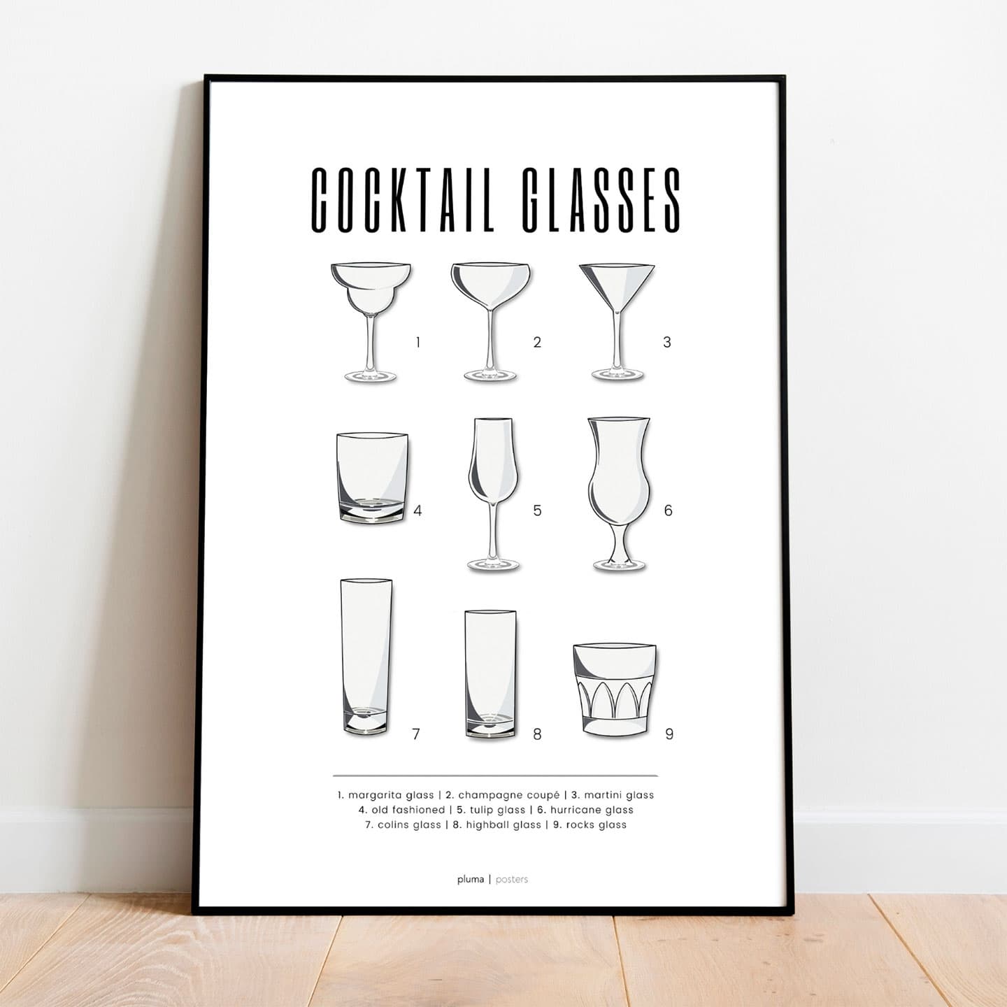 Cocktail glasses av Pluma Posters