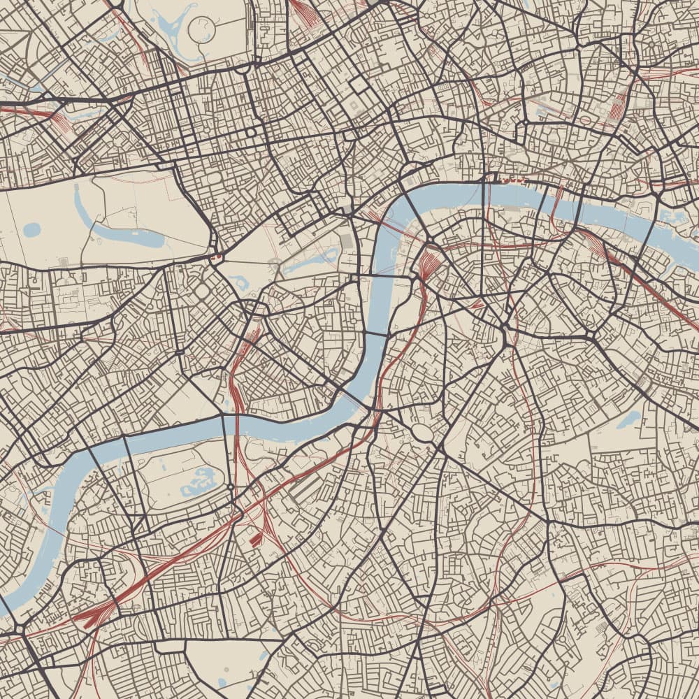London Karta av Illux